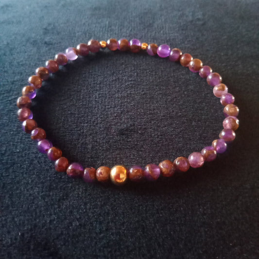 Bracelet en lépidolite