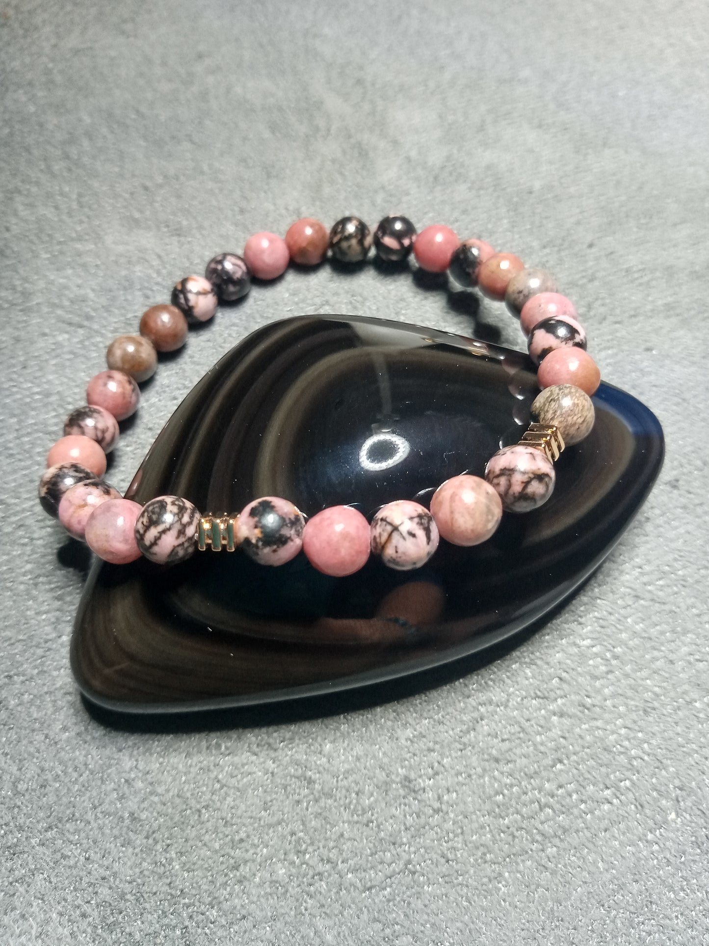 Bracelet en rhodonite