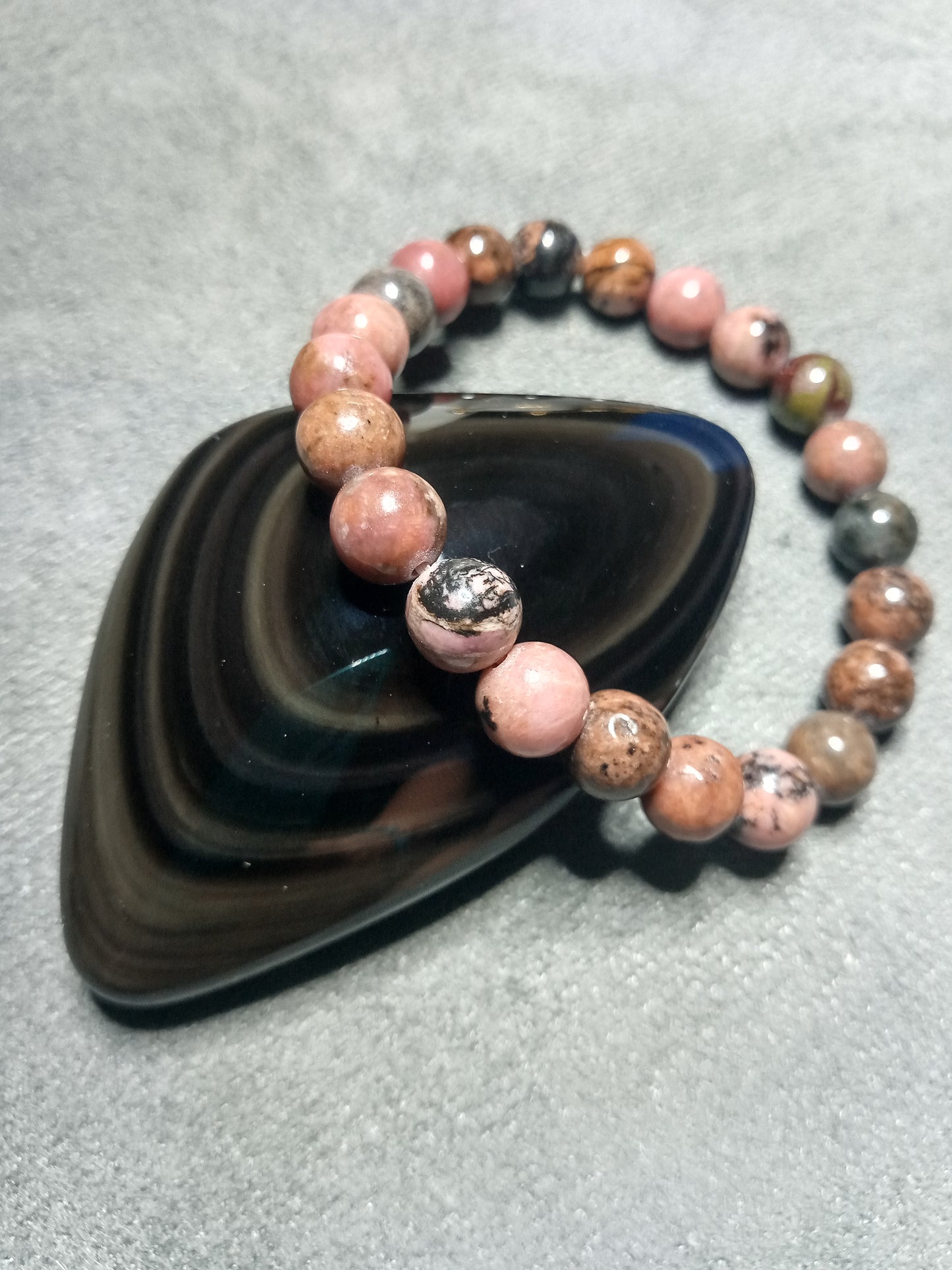 Bracelet en rhodonite