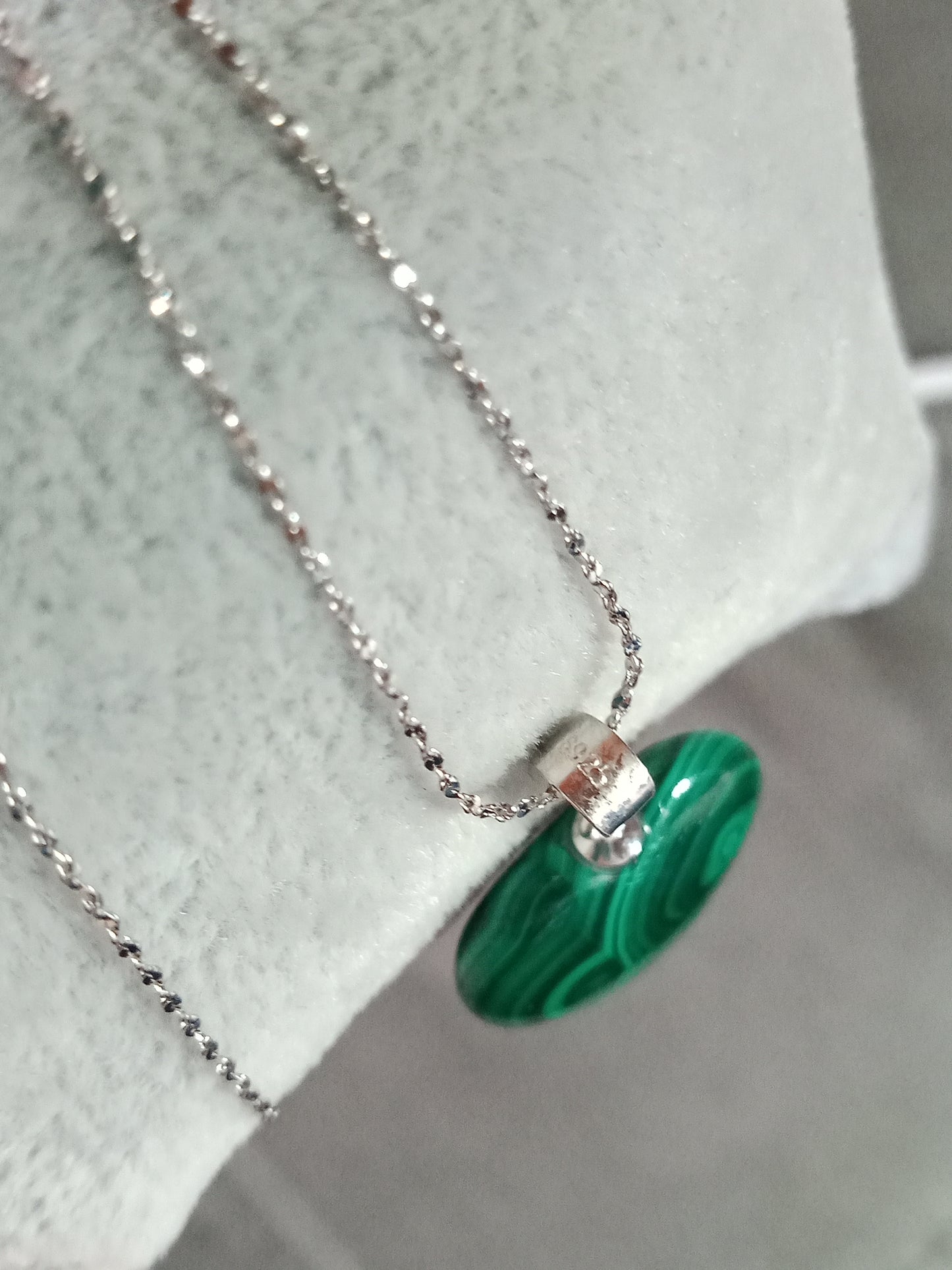 Pendentif coeur en Malachite