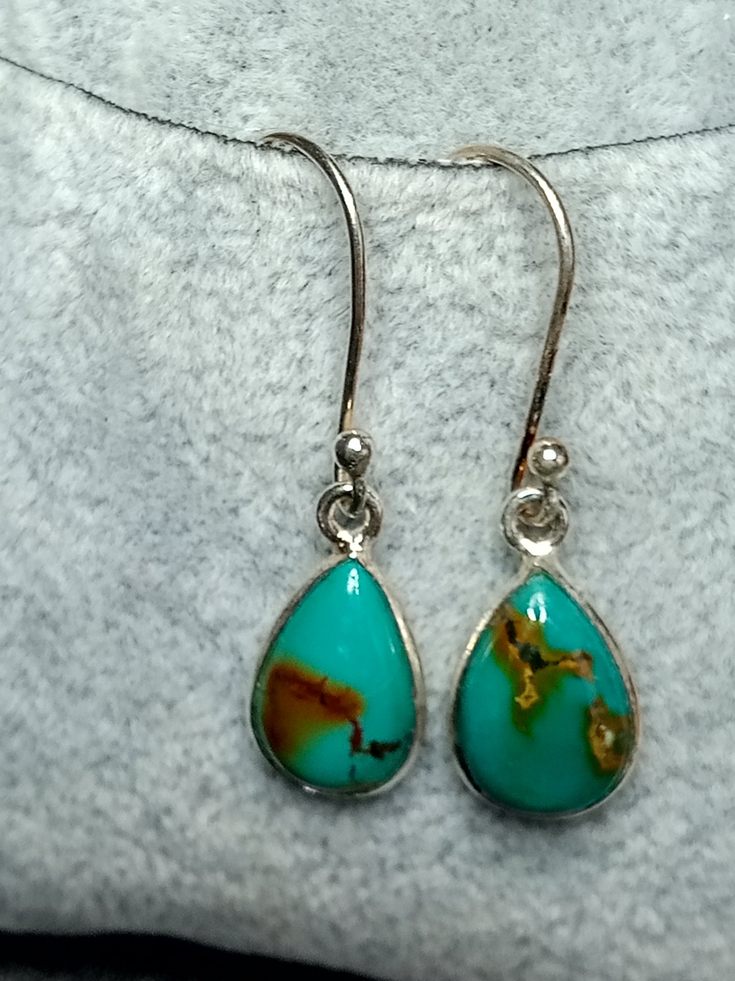 Boucles d'oreilles turquoise et argent