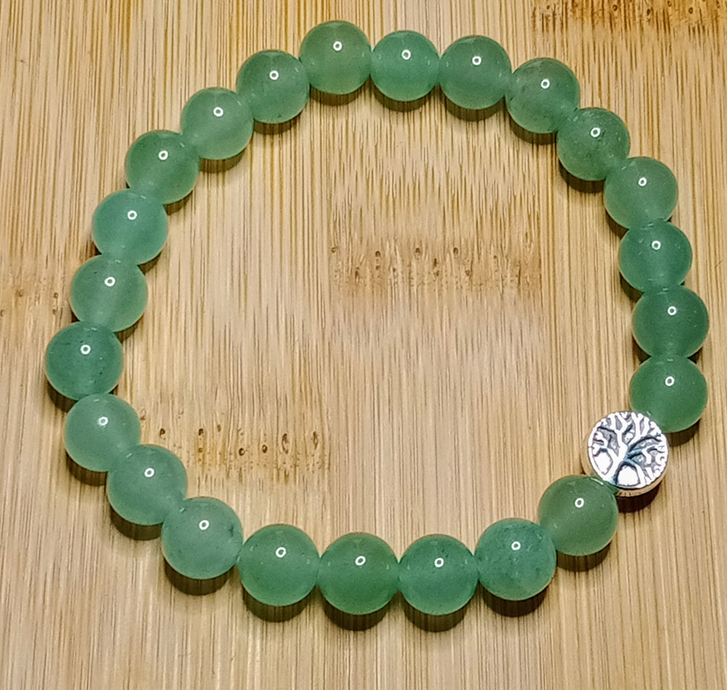 Bracelet arbre de vie en aventurine verte