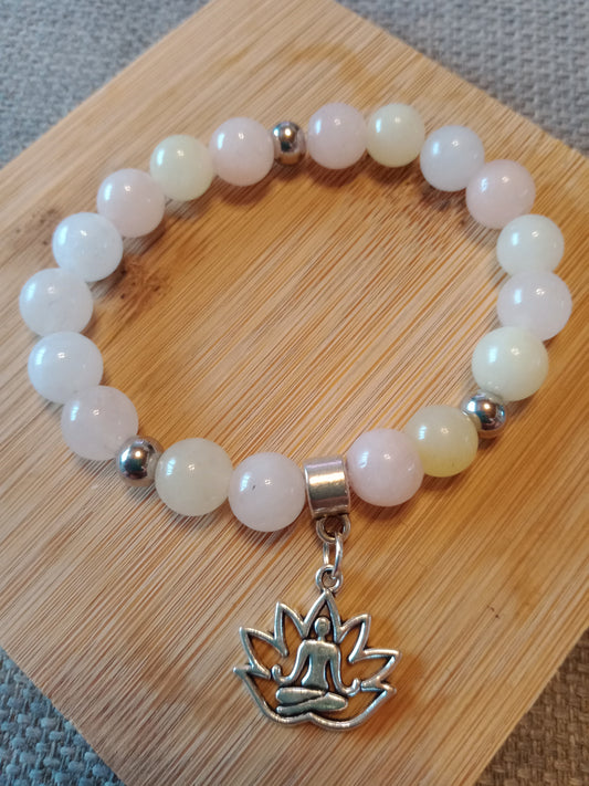 Bracelet morganite fleur de lotus