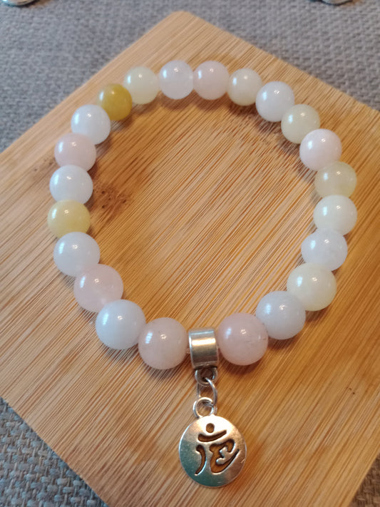 Bracelet morganite yoga om