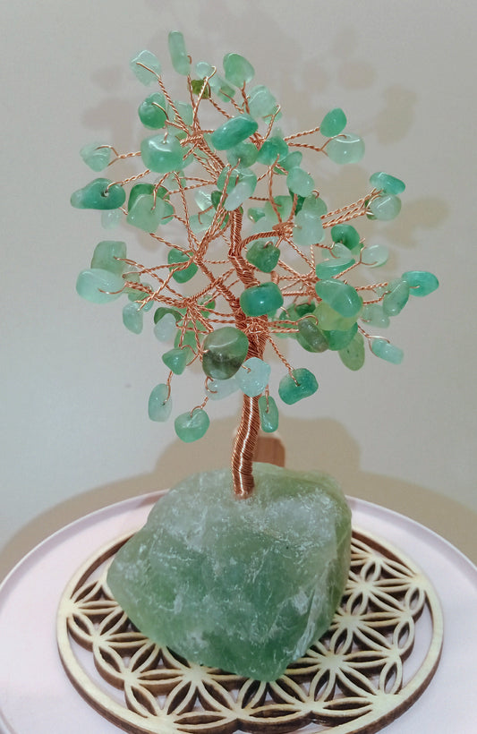 Arbre de chance en aventurine verte