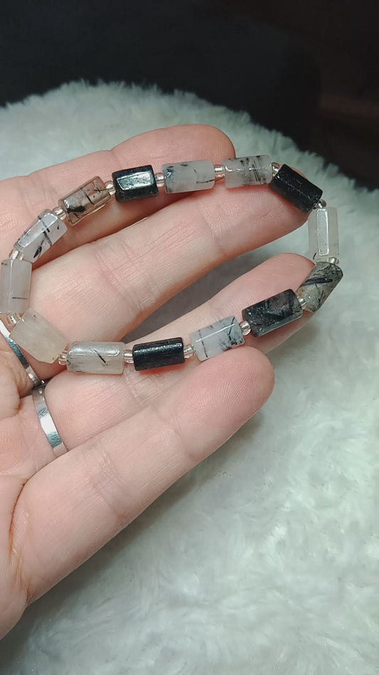 Bracelet en quartz tourmaline