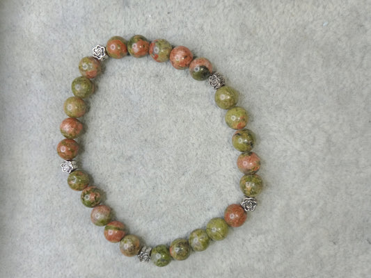 Bracelet en Unakite