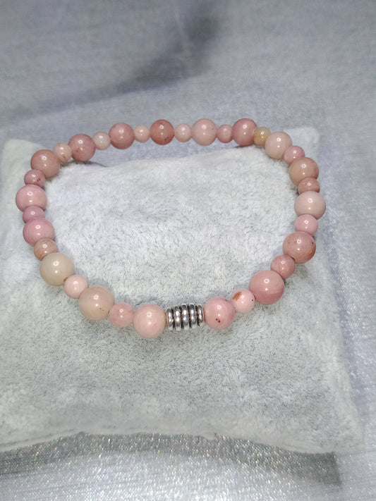 Bracelet en rhodocrosite