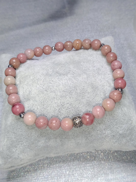 Bracelet en rhodocrosite