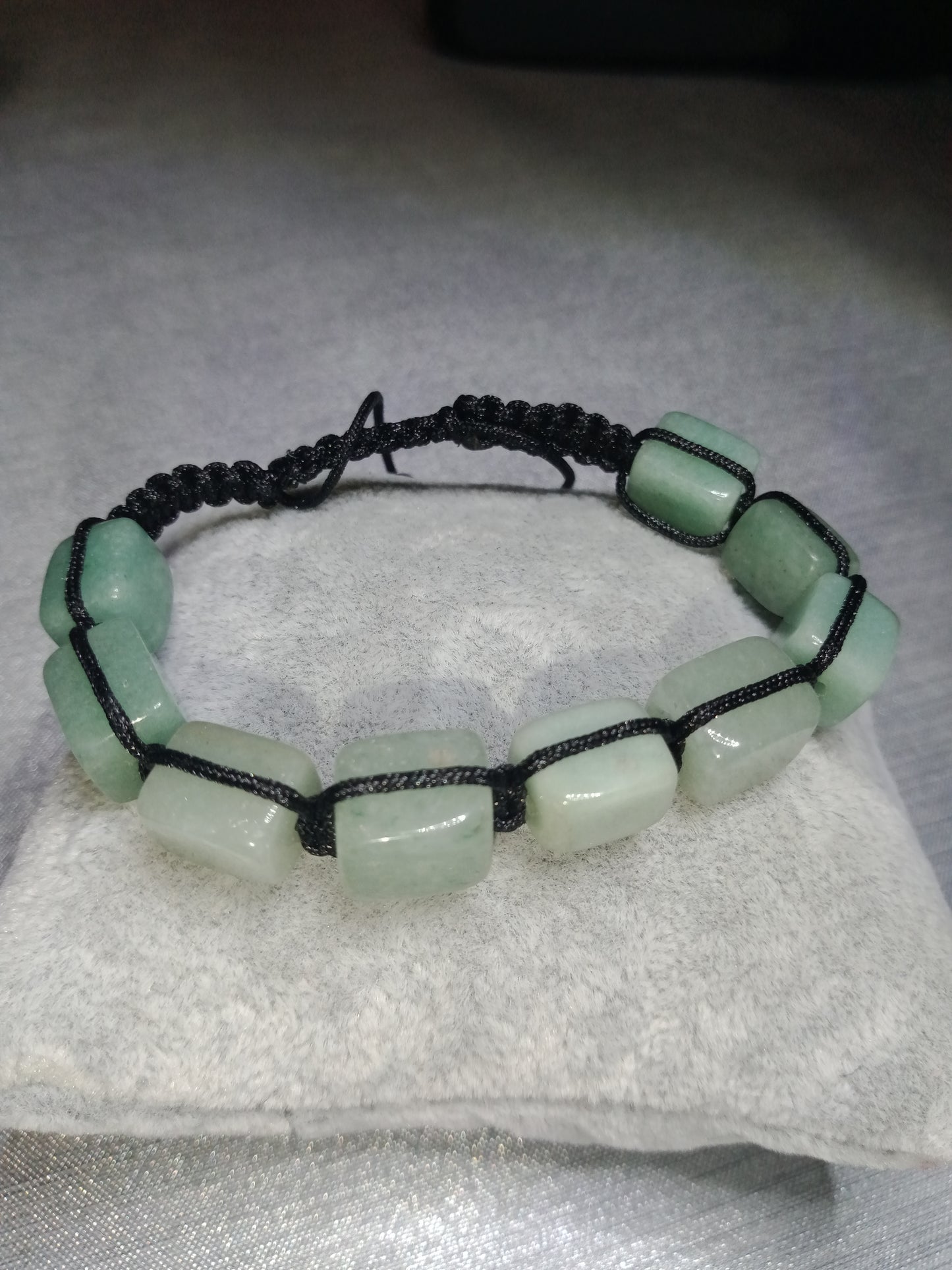 Bracelet shamballa en aventurine verte