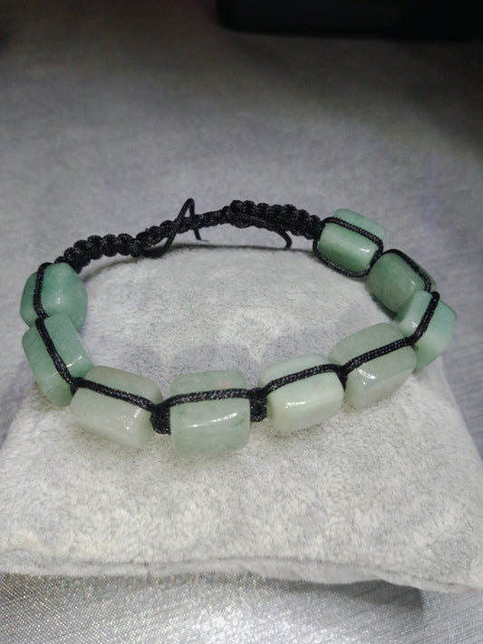 Bracelet shamballa en aventurine verte