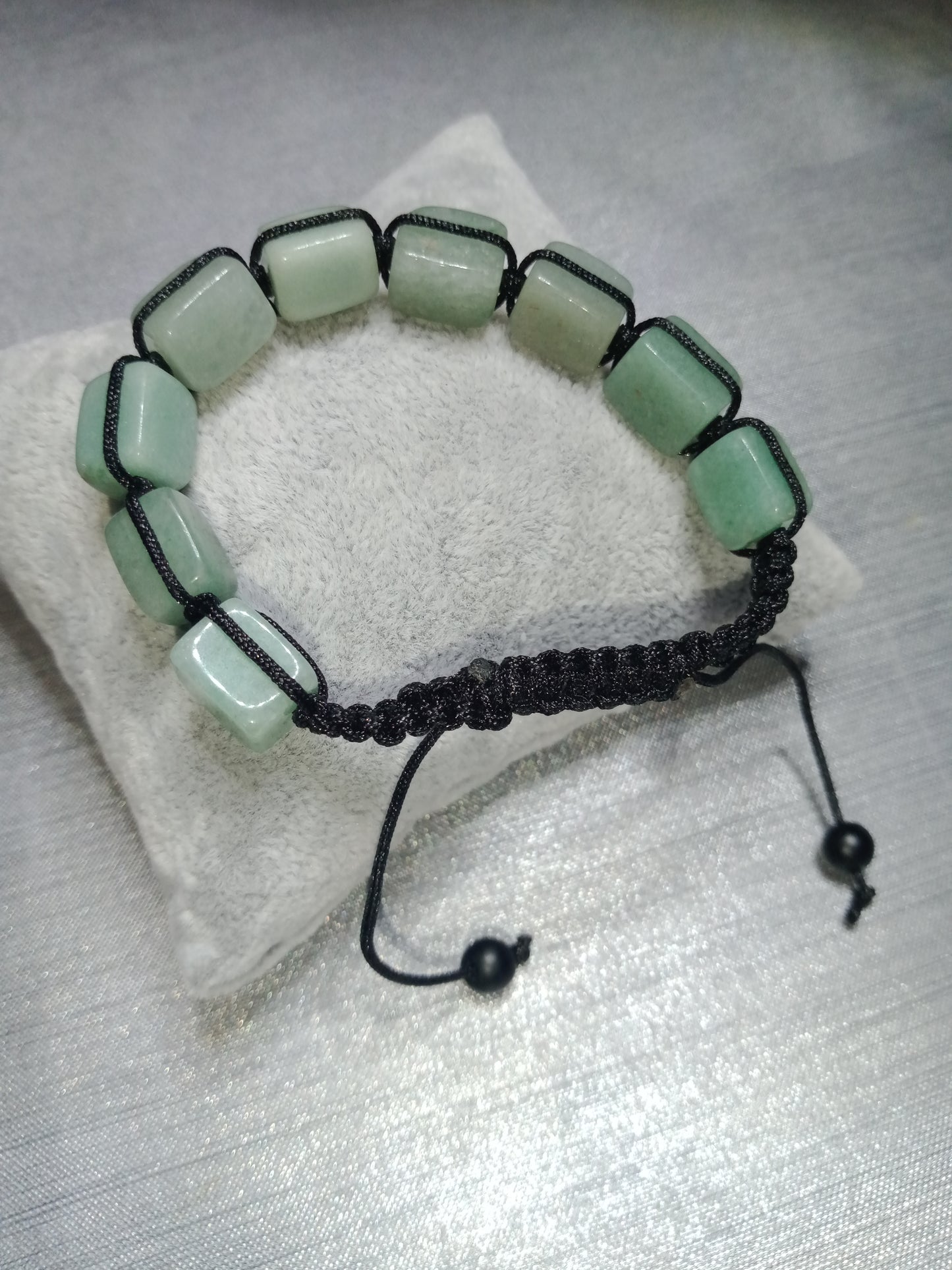 Bracelet shamballa en aventurine verte