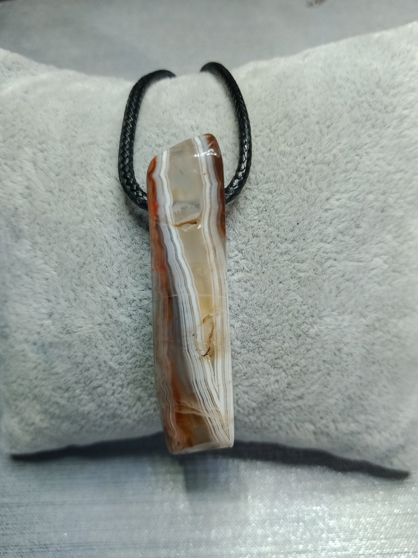 Collier en agate du Botswana