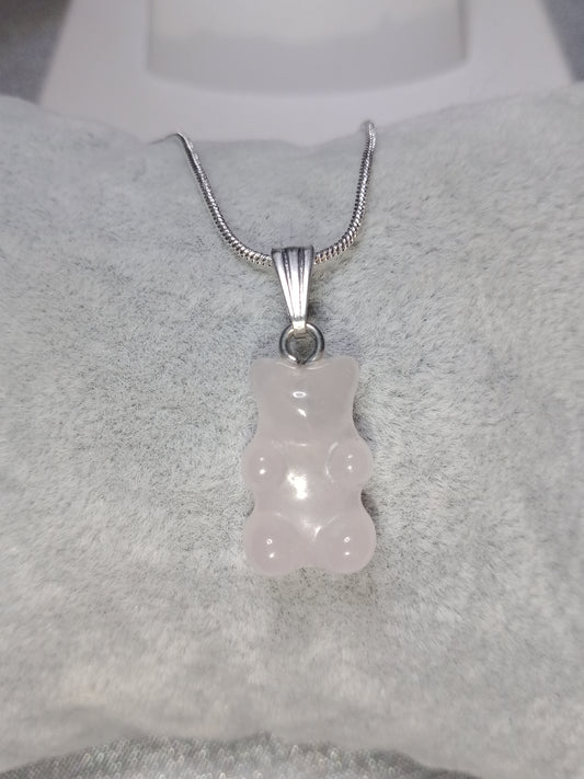 Pendentif en quartz rose